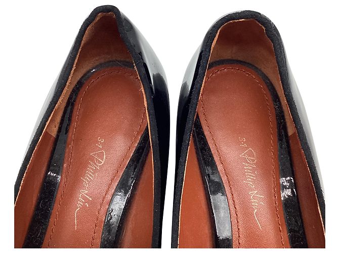 Mocassini Quinn 3.1 Phillip Lim in pelle verniciata nera Nero - vista 11