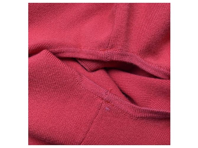 Milly Strick-Tanktop mit Stehkragen aus roter Viskose - Ansicht 5
