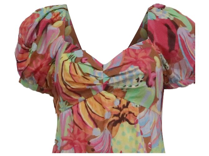 Abito midi Fruit Salad Farm Rio in cotone multicolore - vista 2