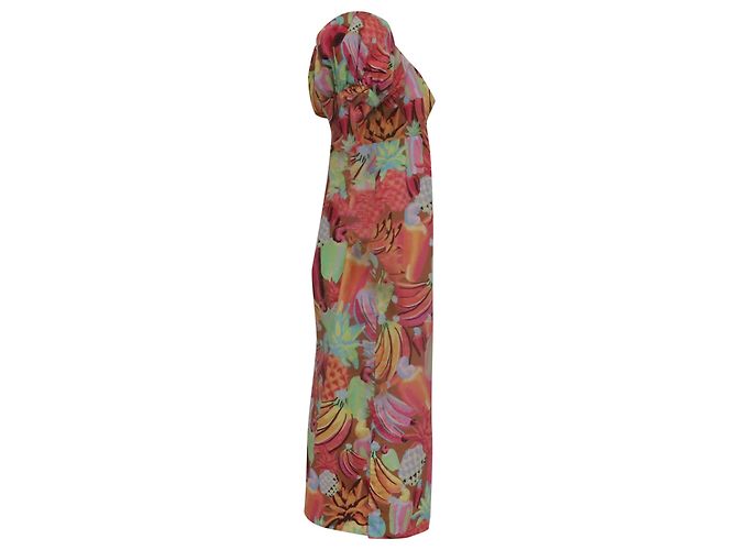 Abito midi Fruit Salad Farm Rio in cotone multicolore - vista 3