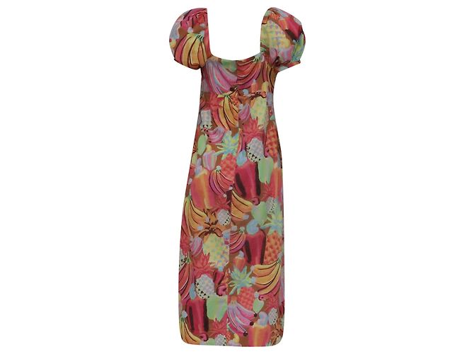 Abito midi Fruit Salad Farm Rio in cotone multicolore - vista 4