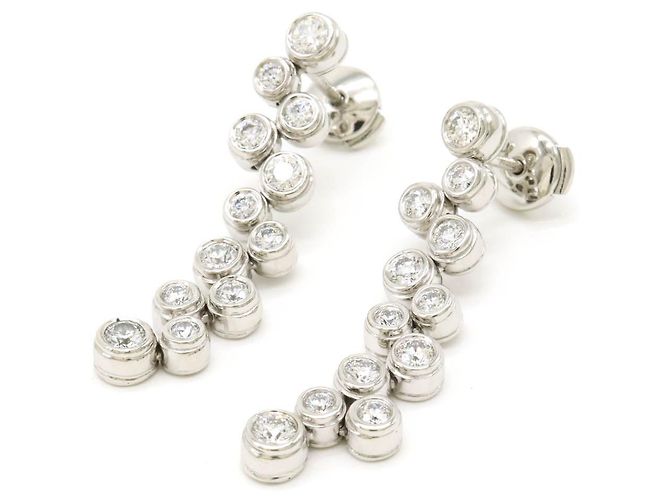 Tiffany & Co Pendientes Tiffany&Co. Bubble Pt950 Diamond Plata - vista 2