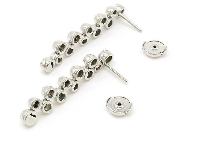 Tiffany & Co Pendientes Tiffany&Co. Bubble Pt950 Diamond Plata - vista 3
