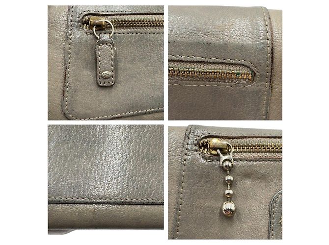 Autre Marque Cartera larga de cuero Anya Hindmarch Verde Caqui - vista 6
