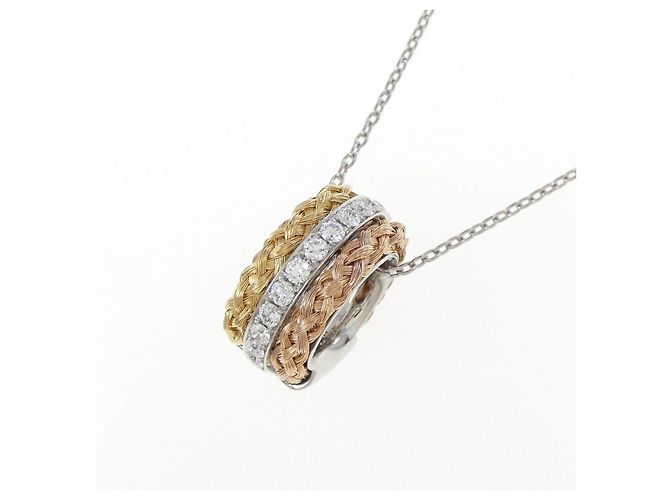 Autre Marque Collana di diamanti Pt950 Au750 Au750 Pt850 Argento - Ansicht 3