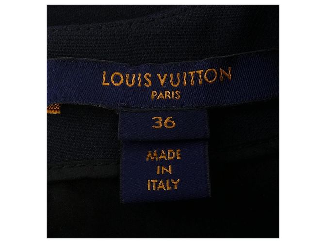 Louis Vuitton Fit and Flare Martingale Kleid Blau Marineblau - Ansicht 4