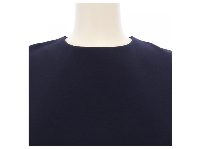 Louis Vuitton Fit and Flare Martingale Kleid Blau Marineblau - Ansicht 5