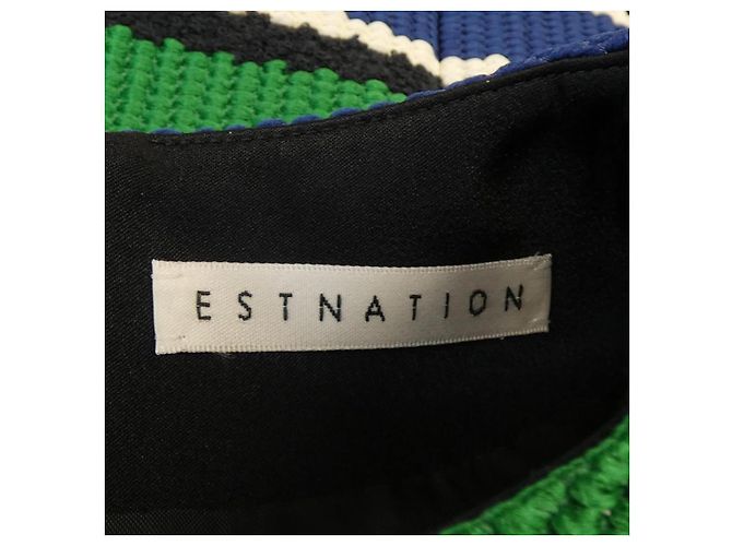 Autre Marque Abito ESTNATION Blu Verde - vista 4