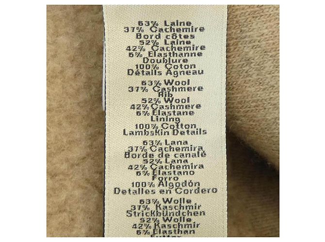 Hermès Sweatshirt Hermes em mistura de cashmere Bege - vista 3