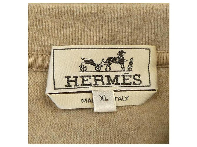 Hermès Sweatshirt Hermes em mistura de cashmere Bege - vista 4