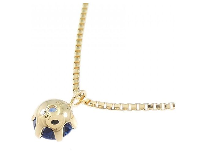 Autre Marque Au750 Saphir-Halskette Golden - Ansicht 4