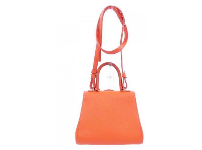 Borsa a mano Delvaux Brillant in pelle rossa Rosso - vista 3