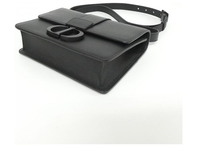 Autre Marque Borsa a tracolla Christian Dior 30 Montaigne in vitello Nero - vista 3