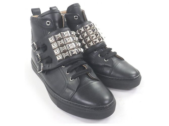 Hermès Lenox Collier de Sian41.5 Sneaker aus Kalbsleder Schwarz - Ansicht 2