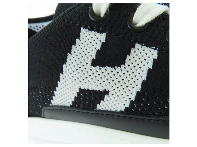 Sapatilhas Hermès 36 em couro Preto Branco - vista 9