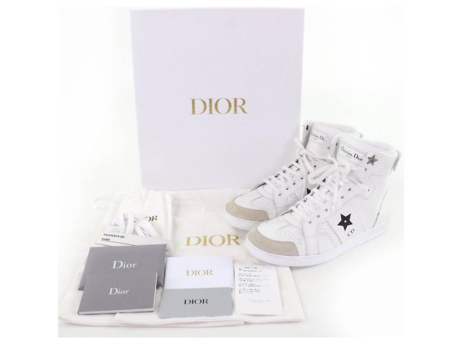 Autre Marque Christian Dior Dior Star Leder-Sneaker Weiß - Ansicht 2