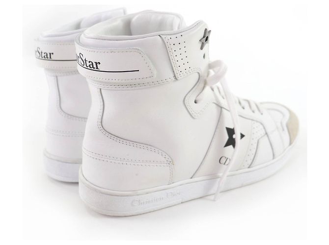 Autre Marque Christian Dior Dior Star Leder-Sneaker Weiß - Ansicht 3