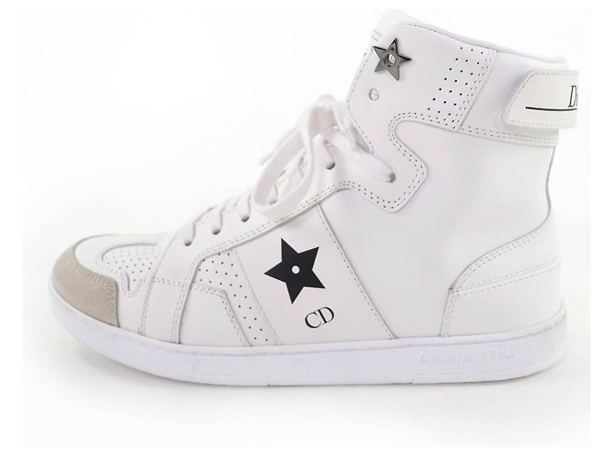 Autre Marque Christian Dior Dior Star Leder-Sneaker Weiß - Ansicht 5
