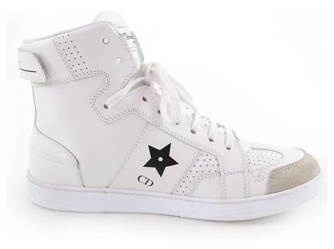 Autre Marque Christian Dior Dior Star Leder-Sneaker Weiß - Ansicht 6