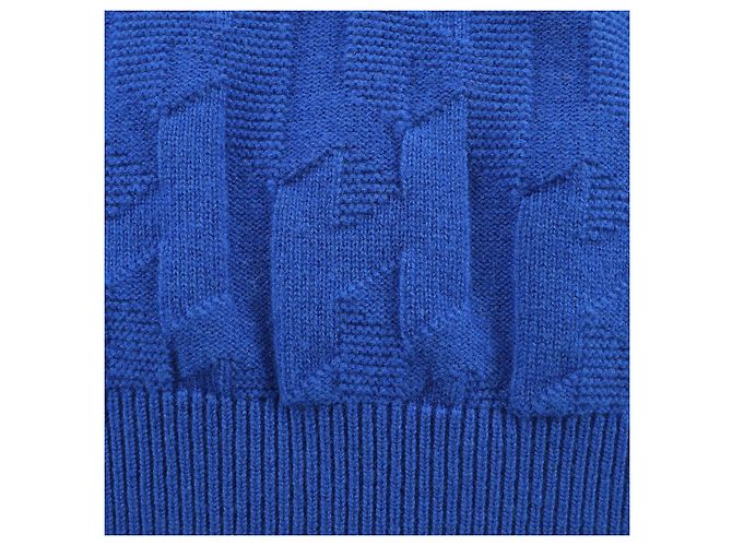 Prenda de punto de lana Hermès motivo H Azul - vista 5
