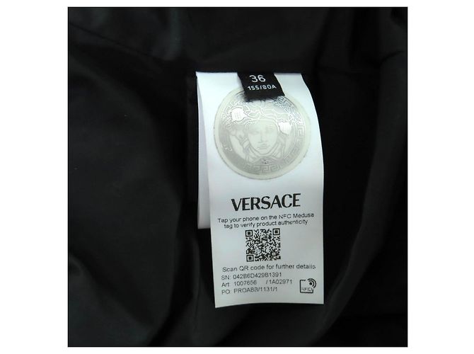 Versace Polyester-Daunenmantel Schwarz - Ansicht 9