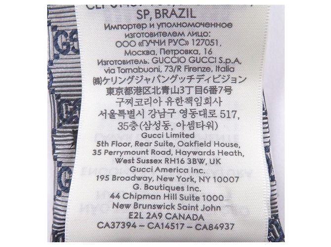 Gravata de seda Gucci logo GG Prata Azul marinho - vista 9