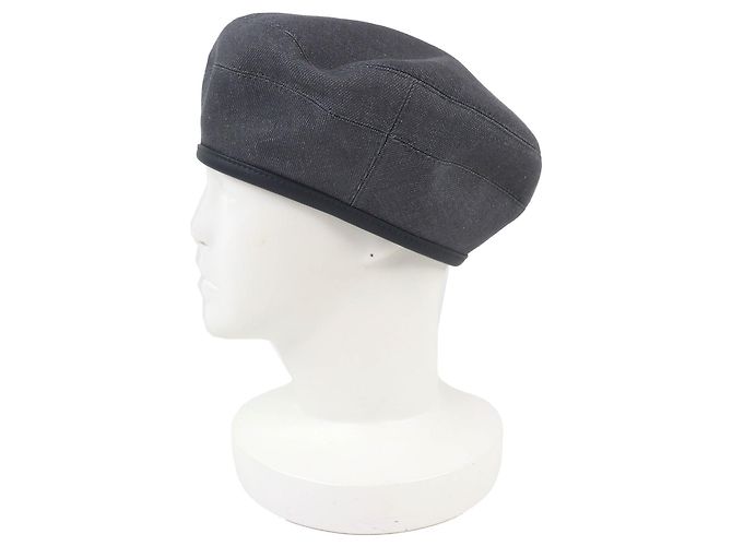 Hermès Saint Honor Serie Baskenmütze aus Cotton-Kalbsleder Braun - Ansicht 2
