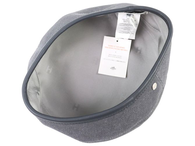 Hermès Saint Honor Serie Baskenmütze aus Cotton-Kalbsleder Braun - Ansicht 5