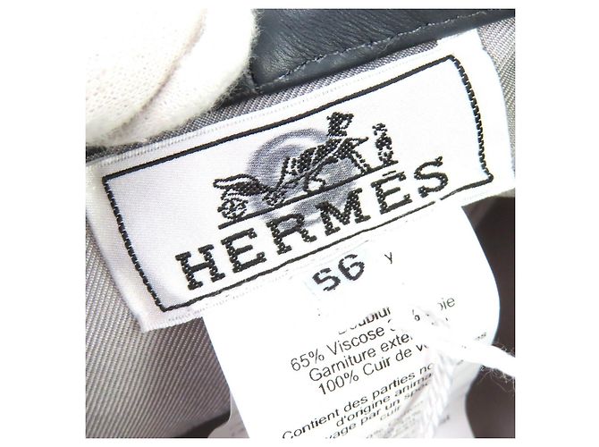Hermès Saint Honor Serie Baskenmütze aus Cotton-Kalbsleder Braun - Ansicht 7