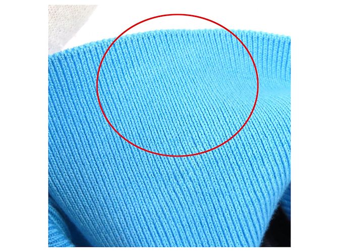 Malha Prada de gola alta em lã virgem, cashmere e algodão Vermelho Azul claro - vista 11