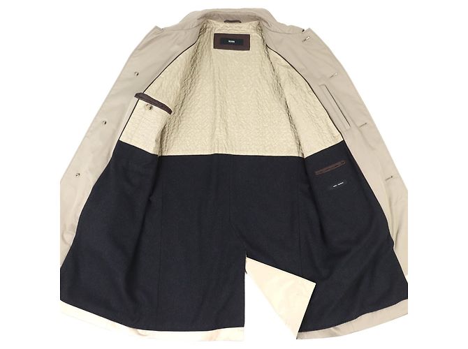 HUGO BOSS Mantel aus Polyester und Baumwolle Beige - Ansicht 3
