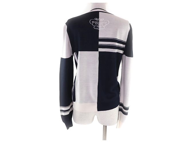 Hermès Brides de Gala Disorder Silk Knit 38 Schwarz Blau - Ansicht 3