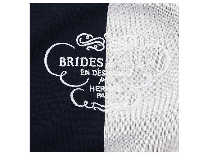 Hermès Brides de Gala Disorder Silk Knit 38 Schwarz Blau - Ansicht 5