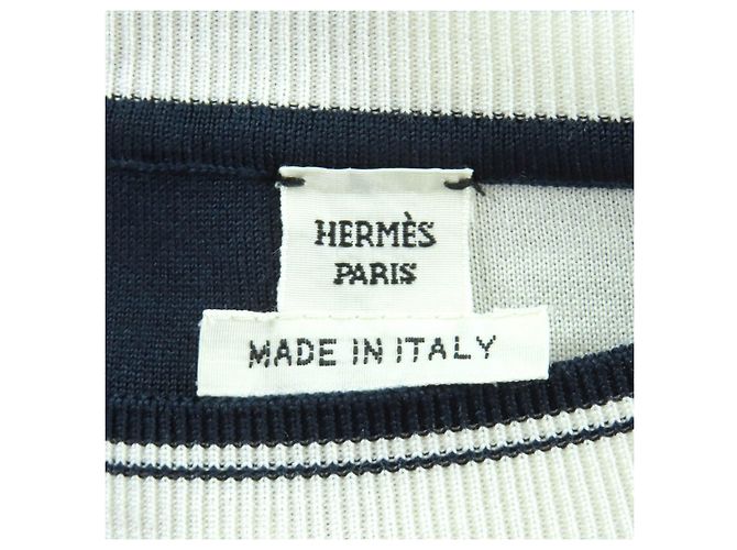 Hermès Brides de Gala Disorder Silk Knit 38 Schwarz Blau - Ansicht 6