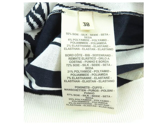 Hermès Brides de Gala Disorder Silk Knit 38 Schwarz Blau - Ansicht 7