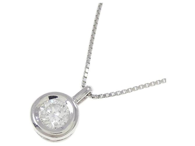 Autre Marque Colar de Diamantes Pt900 Pt850 Prata - vista 3
