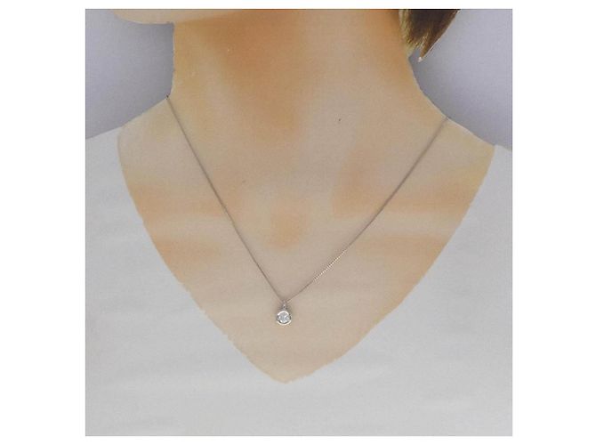 Autre Marque Colar de Diamantes Pt900 Pt850 Prata - vista 6