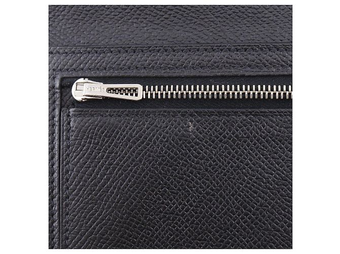 Cartera larga Hermès BEARN SOUFFLET en Veau Epsom Negro - vista 11
