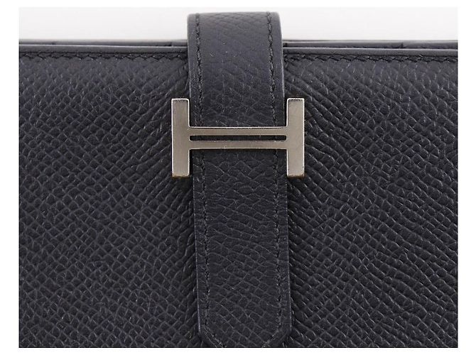 Cartera larga Hermès BEARN SOUFFLET en Veau Epsom Negro - vista 19