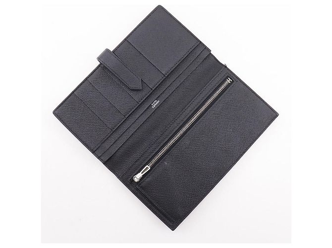 Cartera larga Hermès BEARN SOUFFLET en Veau Epsom Negro - vista 6