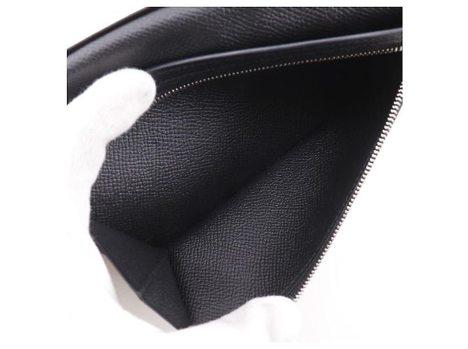 Cartera larga Hermès BEARN SOUFFLET en Veau Epsom Negro - vista 8