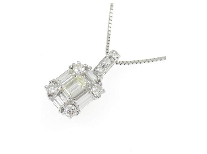 Autre Marque Colar de Diamantes Pt900 Pt850 Prata - vista 3