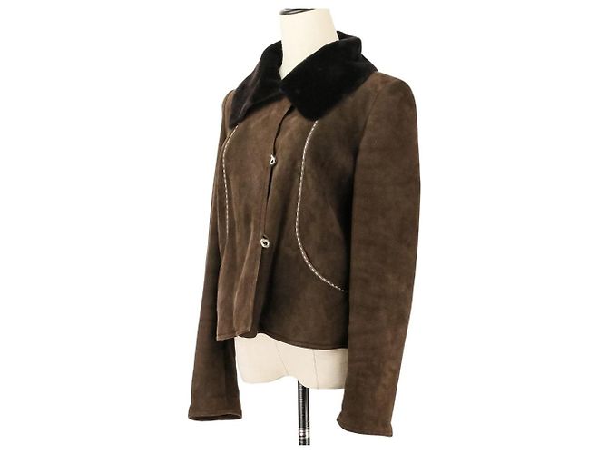 Fendi Shearling Kurzjacke Braun - Ansicht 2
