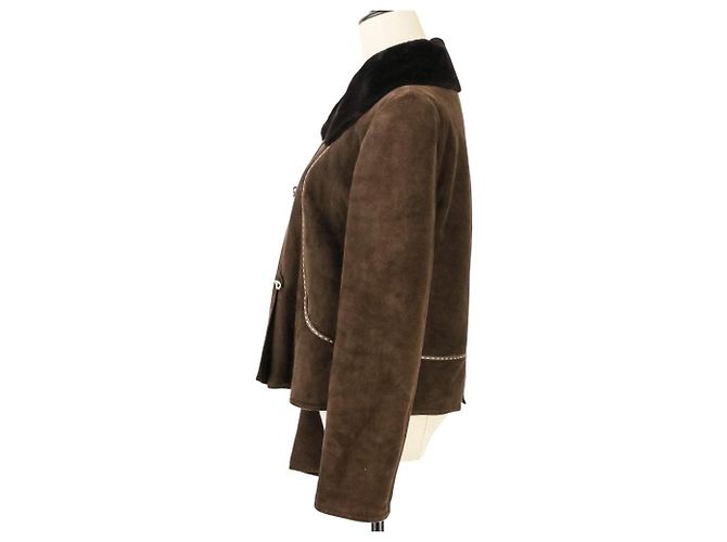 Fendi Shearling Kurzjacke Braun - Ansicht 3