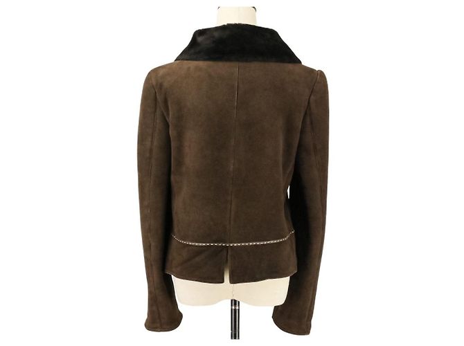 Fendi Shearling Kurzjacke Braun - Ansicht 4