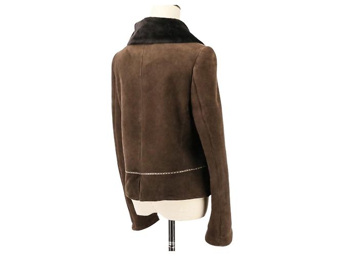 Fendi Shearling Kurzjacke Braun - Ansicht 5