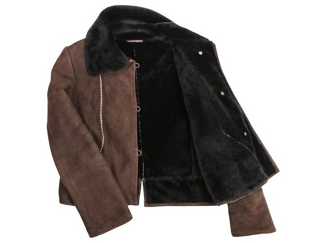 Fendi Shearling Kurzjacke Braun - Ansicht 6