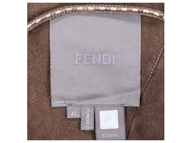 Fendi Shearling Kurzjacke Braun - Ansicht 9