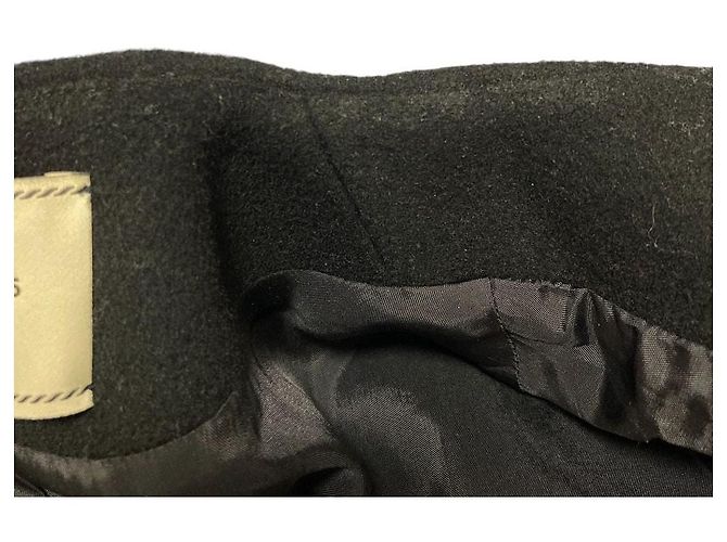 Autre Marque Abrigo sin cuello de lana United Arrows Negro - vista 11