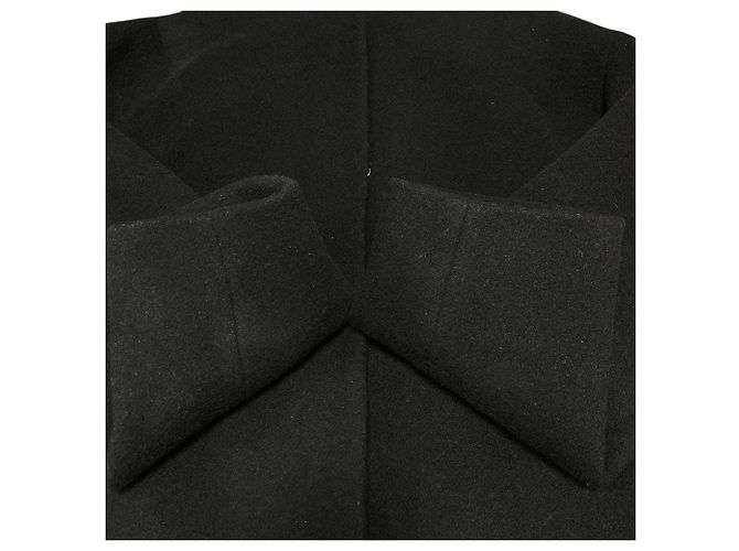 Autre Marque Abrigo sin cuello de lana United Arrows Negro - vista 12